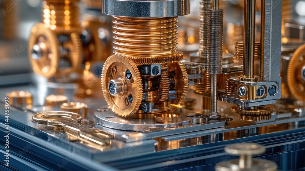 Poster close-up of intricate clockwork mechanism gears.