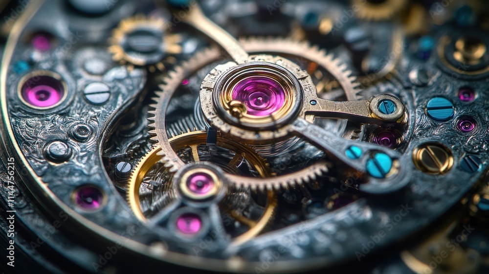 Poster close-up of intricate clockwork mechanism.