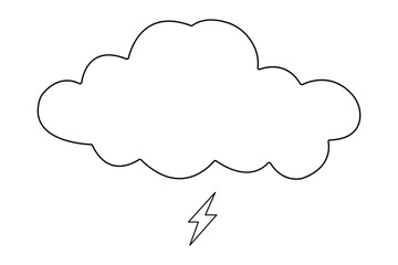 Cloud single Line Modern & Minimalist Drawing Vector for Graphic Project