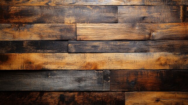 a wooden floor made of multiple planks that are slightly mismatched, with varying shades and textures.