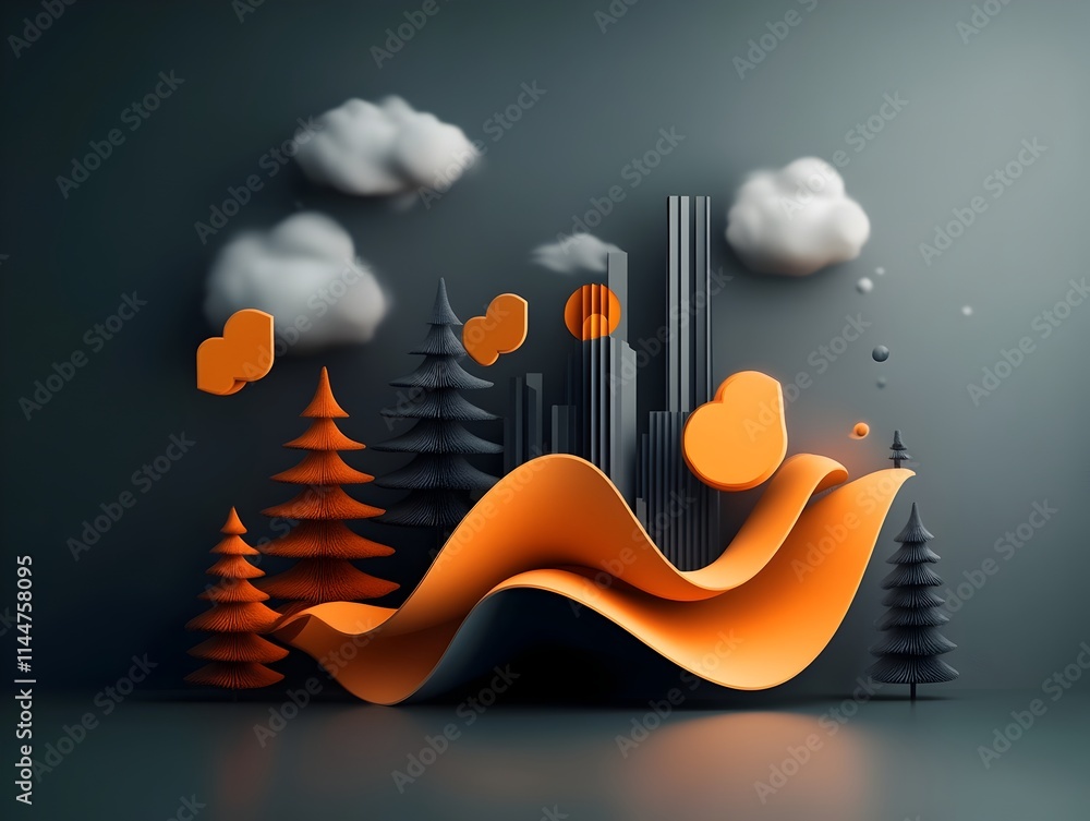 Poster mesmerizing oscillations of shimmering multi dimensional sound waves pulsing through a futuristic tw