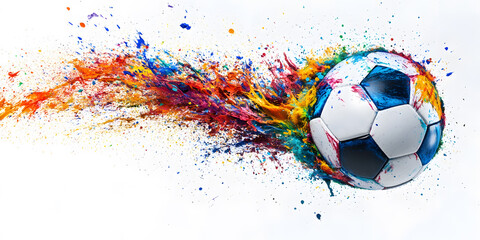 Dynamic Soccer Ball in a Rainbow Explosion