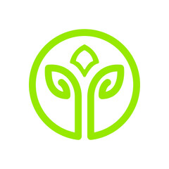 Illustration of an Green Elemental Logo