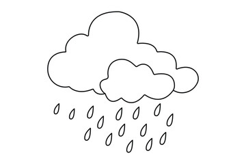 Cloud single Line Modern & Minimalist Drawing Vector for Graphic Project