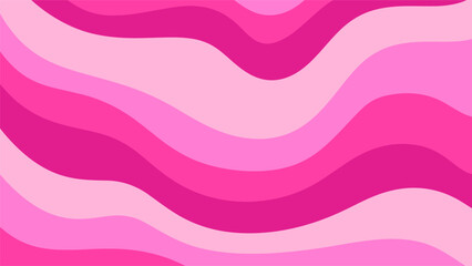 Pink Wavy Abstract Background, Trendy Psychedelic Retro Style Design. 