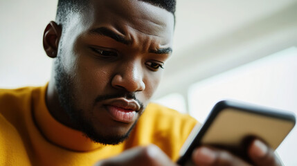 Frustrated individual clutching a smartphone, reflecting on the challenges of modern technology and communication.