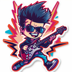 Fototapeta premium guitarist with guitar