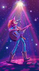 Fototapeta premium guitarist with guitar