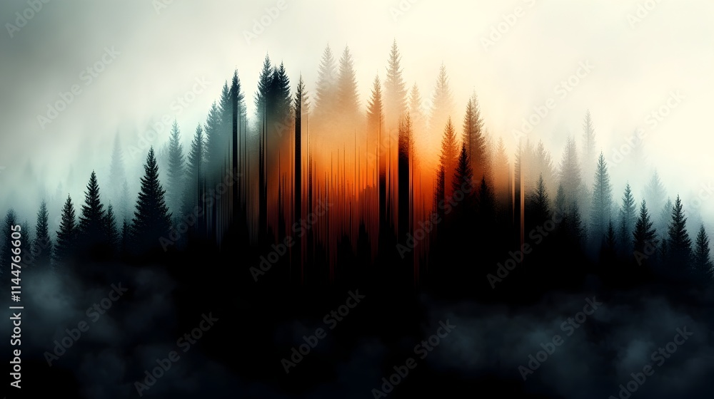 Poster detailed spectrogram depicting the rich frequency content and intricate rhythmic patterns of a lush 