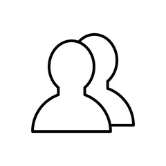 people group icon, simple flat style, illustration, logo sign symbol pictogram template, for ui or ux isolated on white for mobile app, editable