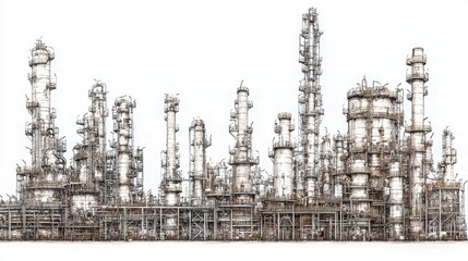 Industrial Equipment at Petroleum and Petrochemical Plant