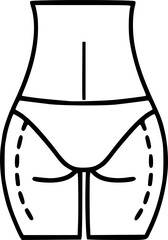 buttocks icon. Element of plastic surgery icon for mobile concept and web apps.
