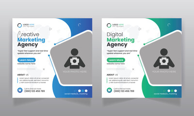 Digital marketing agency business promotion social media post template