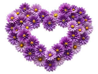 heart made of flowers