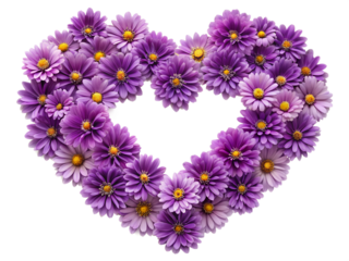 heart made of flowers