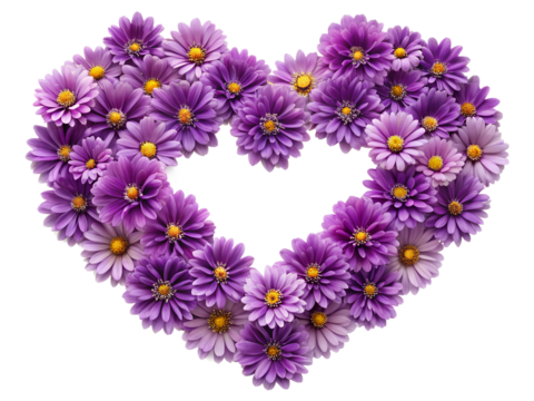 heart made of flowers