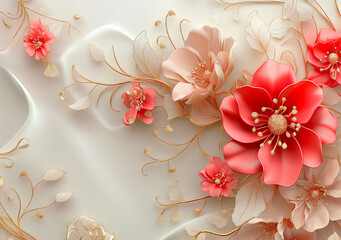 background with fantasy flower pattern
