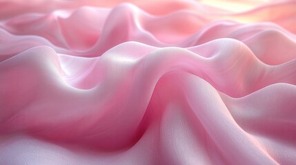 Obraz premium Soft Pink Pastel Fabric with Flowing Curves