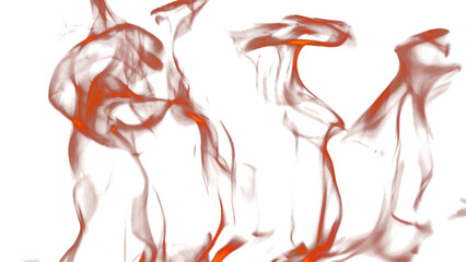 Fire flames burning with red hot sparks on transparent background and texture effects © MFKRT