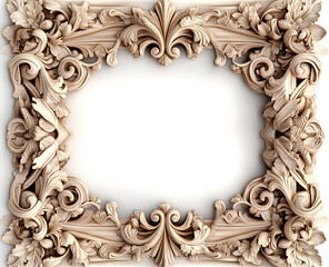 wood curving antique gold frame