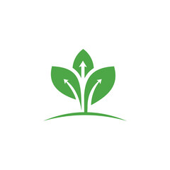 green plant isolated on white background, vector illustration