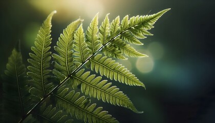 fern leaf in the forest close-up