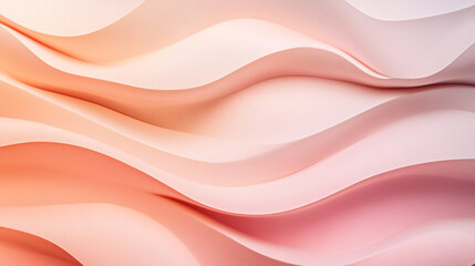Elegant flowing abstract design featuring soft curves in shades of peach and pink against a light background