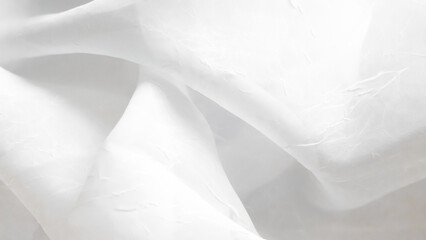 Romantic white veil background with airy layers and soft elegant textures.