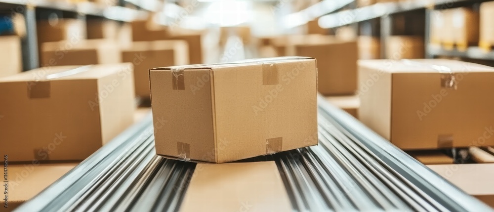 Poster innovative warehouse solutions enhancing efficiency with automated sorting systems