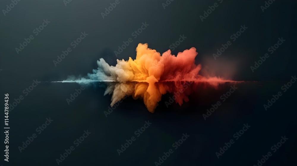 Poster highly detailed and digital rendering of a spectrogram visualizing the frequency content and charact