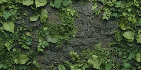 Exploring Lush Greenery and Textured Stone Nature Focus Outdoor Environment Close-Up View Organic Growth Patterns for Nature Enthusiasts and Eco-Conscious Individuals