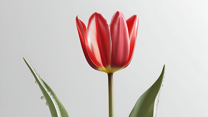 A sing Red tulip