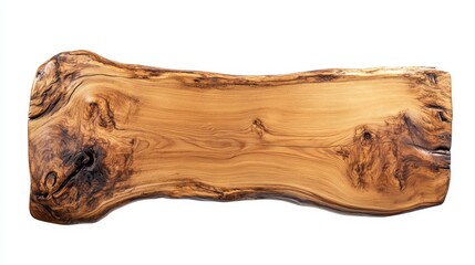 Wooden Tabletop Slab Isolated on White - Rustic wooden tabletop, live edge, natural wood grain, isolated background, handcrafted.  Symbolizing nature, craftsmanship, rustic charm, simplicity, and dura