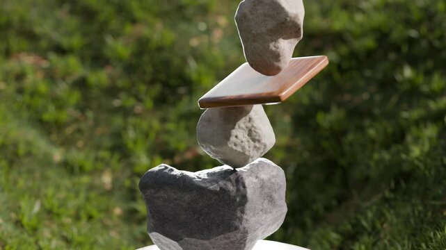 3D loop satisfying rocks balance
