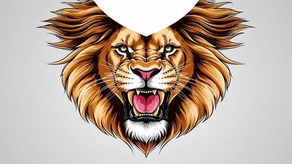 A Majestic Lion's Portrait, Centered and Isolated Against a Bold, Dark Background, Highlighting Its Powerful Gaze, Luxurious Mane, and Regal Presence in a Striking Display of Strength and Dignity