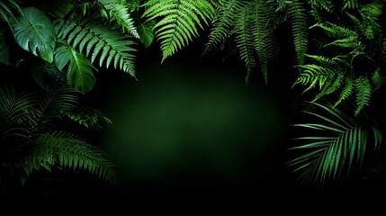 Lush green foliage surrounds dark central area.