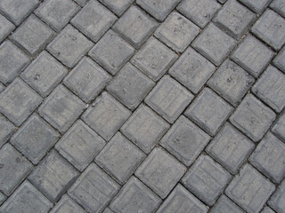 Square pattern on pedestrian paths