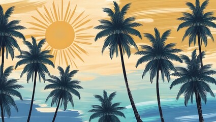 palm trees on the beach