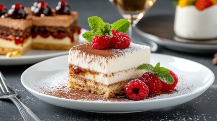 Delicious Cake with Fresh Berries