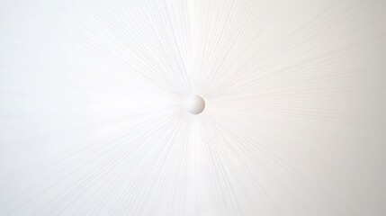 Abstract white sphere radiating light streaks.