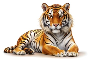 Obraz premium tiger isolated on white background