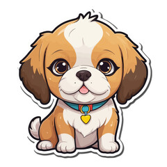 Cute dog sticker