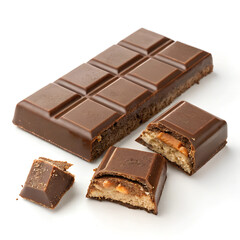 Chocolate Bar with a Piece Broken Off Delicious and Tempting Sweet Treat Art