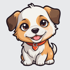 Cute dog sticker