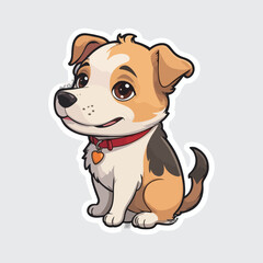 Cute dog sticker