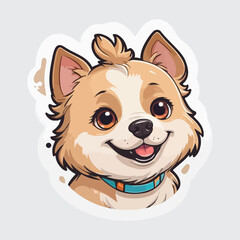 Cute dog sticker