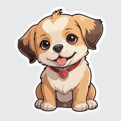 Cute dog sticker