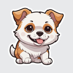 Cute dog sticker