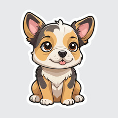 Cute dog sticker
