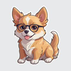 Cute dog sticker